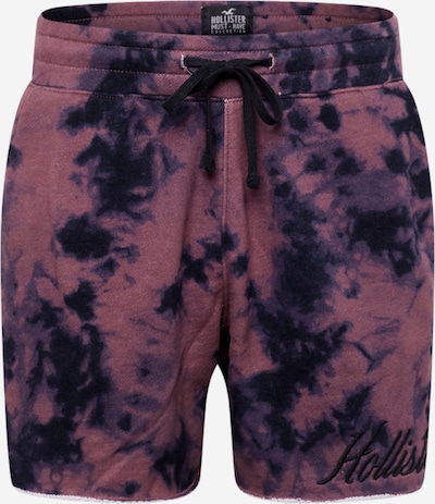 Pantaloni HOLLISTER pe mov vânătă / roșu burgundy / negru, Vizualizare produs