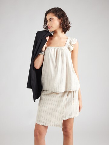 Camicia da donna 'PCPIA' di PIECES in beige: frontale