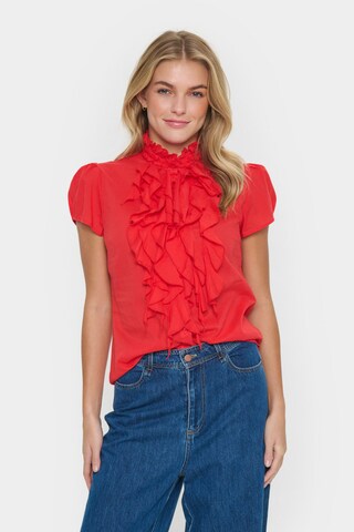 SAINT TROPEZ Blouse in Red: front