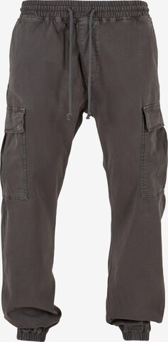 2Y Premium Tapered Cargo Pants in Grey: front