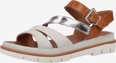 Marc Shoes Sandalen in braun / silber / weiß, Produktansicht