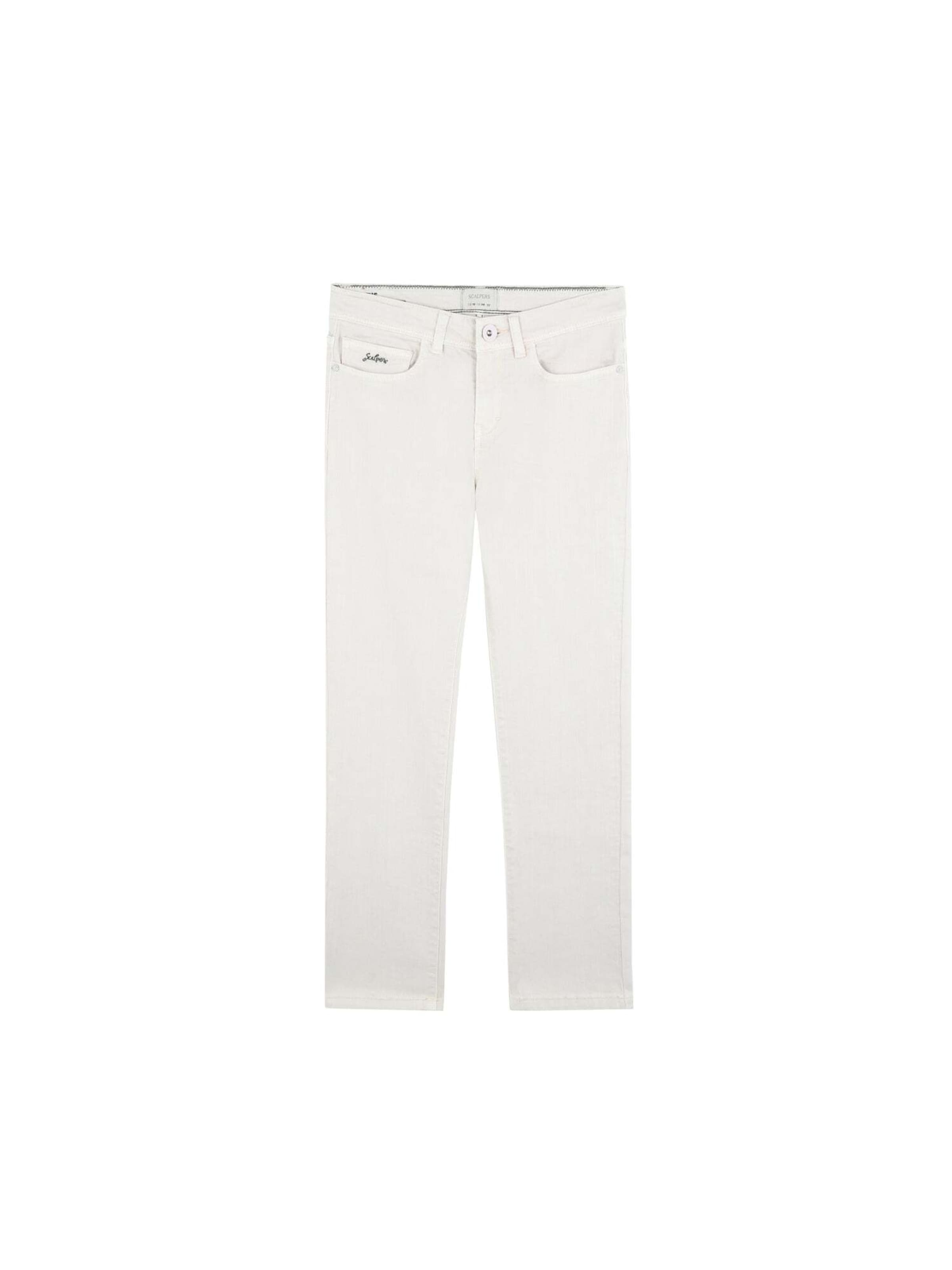 Scalpers Regular Панталон в бяло: отпред