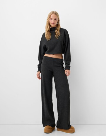 Bershka Zvonové kalhoty Kalhoty – šedá