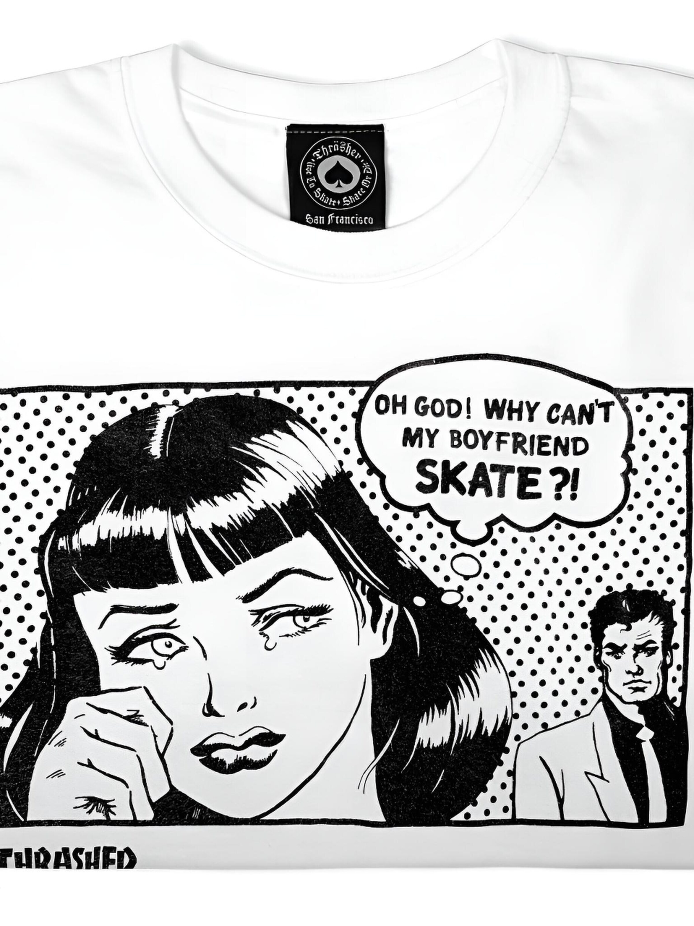THRASHER Tričko 'BOYFRIEND' - Biela