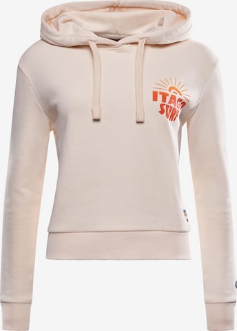 Sweat-shirt 'Cali Surf' Superdry en beige : devant