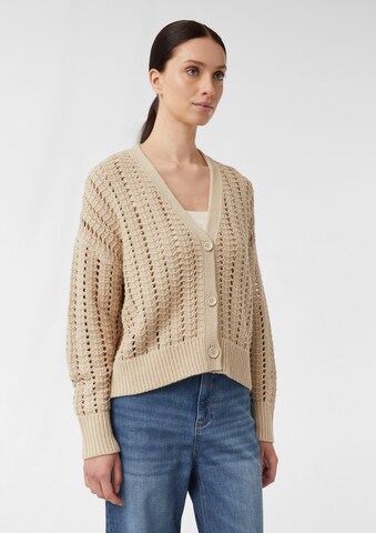 comma casual identity Gebreid vest in Beige: voorkant