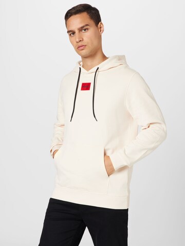 HUGO Sweatshirt 'Daratschi214' in Beige: voorkant