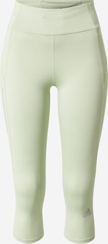 ADIDAS SPORTSWEAR Workout Pants 'Own The Run 3/4' in Green: front