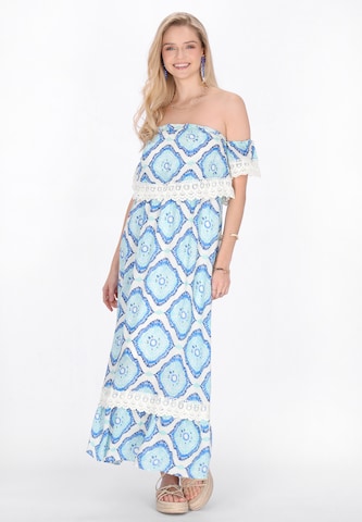 IZIA - Vestido 'Festival' en azul: frente