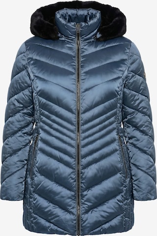 Ulla Popken Steppjacke in Blau: Vorderseite