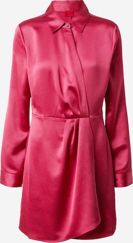 Robe-chemise HUGO Red en rose : devant