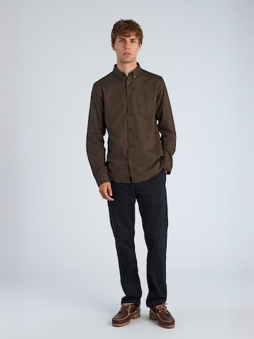 Regular fit Camicia di Lindbergh in marrone