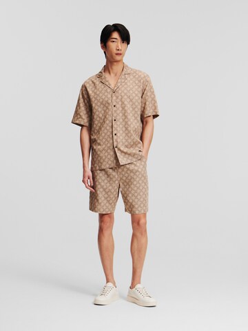 Karl Lagerfeld Comfort Fit Hemd in Beige