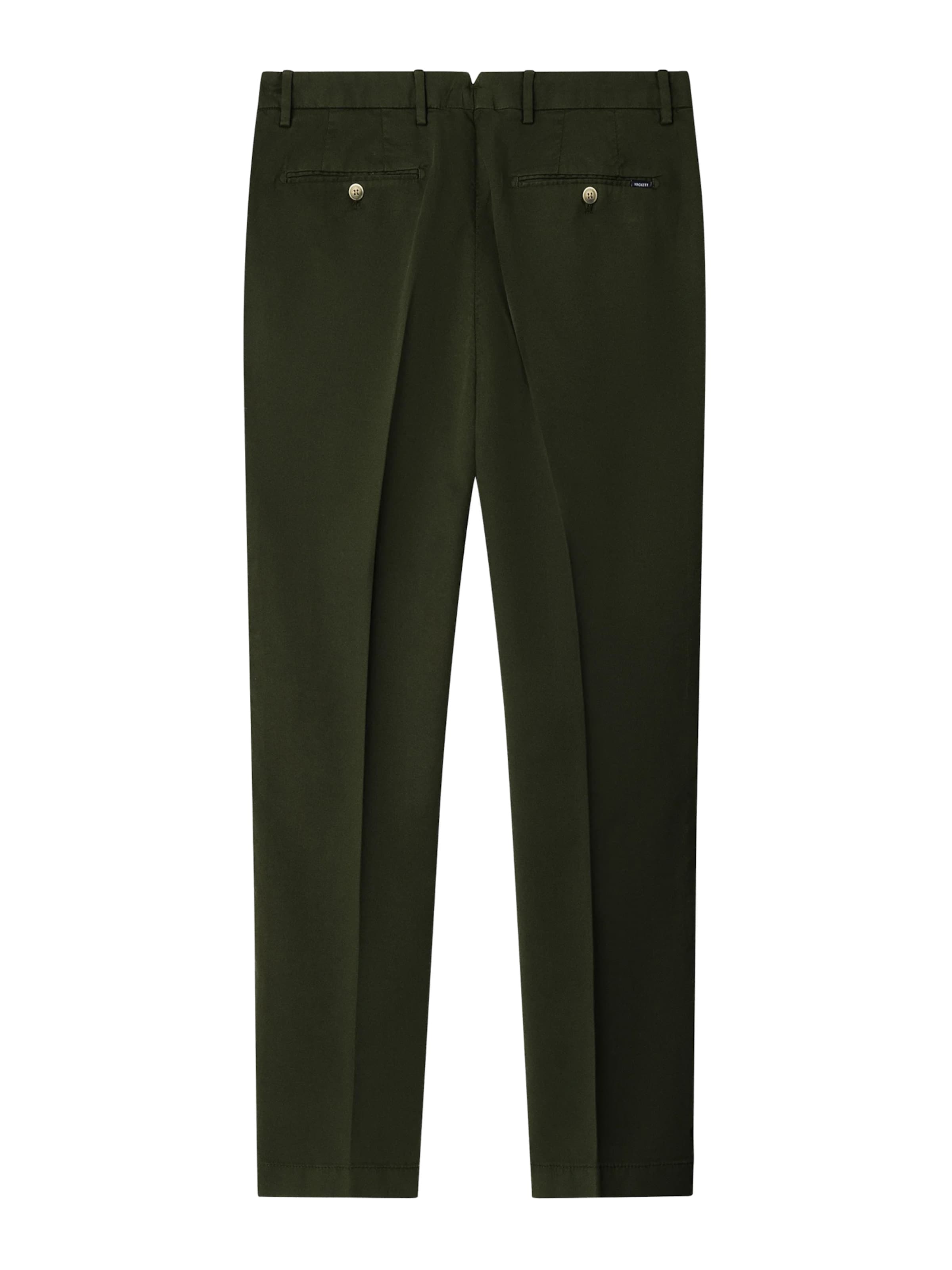 Hackett London Tapered Trousers with creases 'Sloane' in Green: back