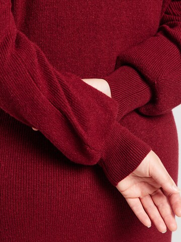 ONLY Carmakoma Knitted dress 'CARKatia' in Red