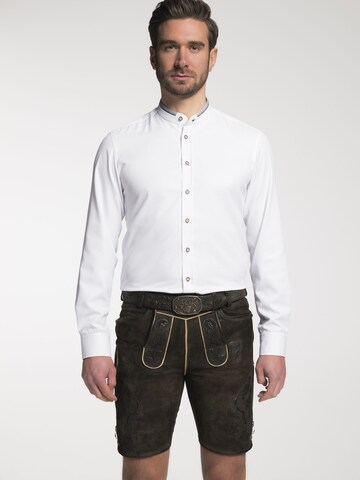 SPIETH & WENSKY Regular fit Traditional button up shirt 'Dustin' in White: front