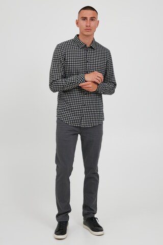 BLEND Slim fit Button Up Shirt 'ALAN' in Grey