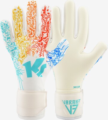 KEEPERsport Athletic Gloves in White: front