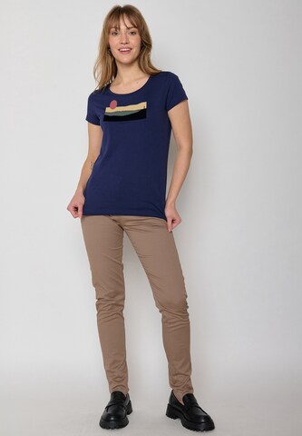 GREENBOMB Shirt 'Nature Pathway' in Blauw