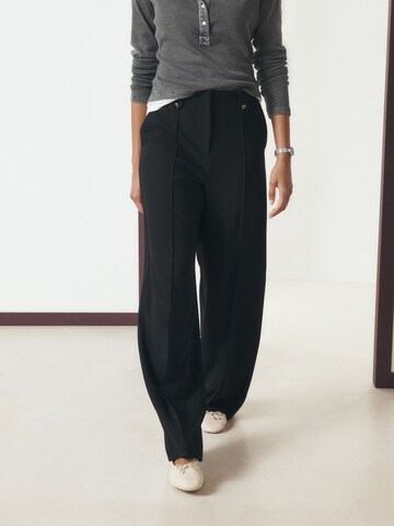 Next Wide leg Pantalon in Zwart: voorkant