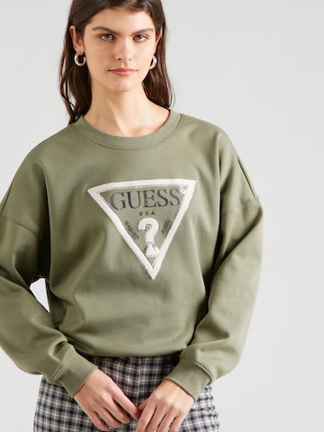 GUESS Sweatshirt in Groen: voorkant