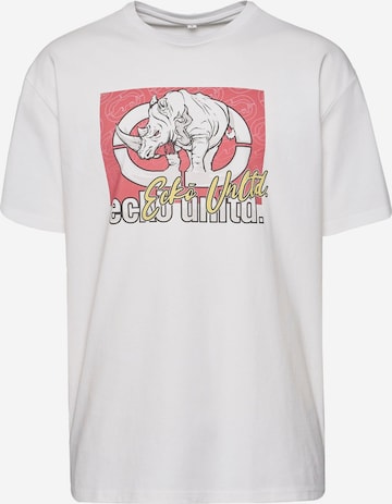 Maglietta 'Attack' di Ecko Unlimited in bianco: frontale