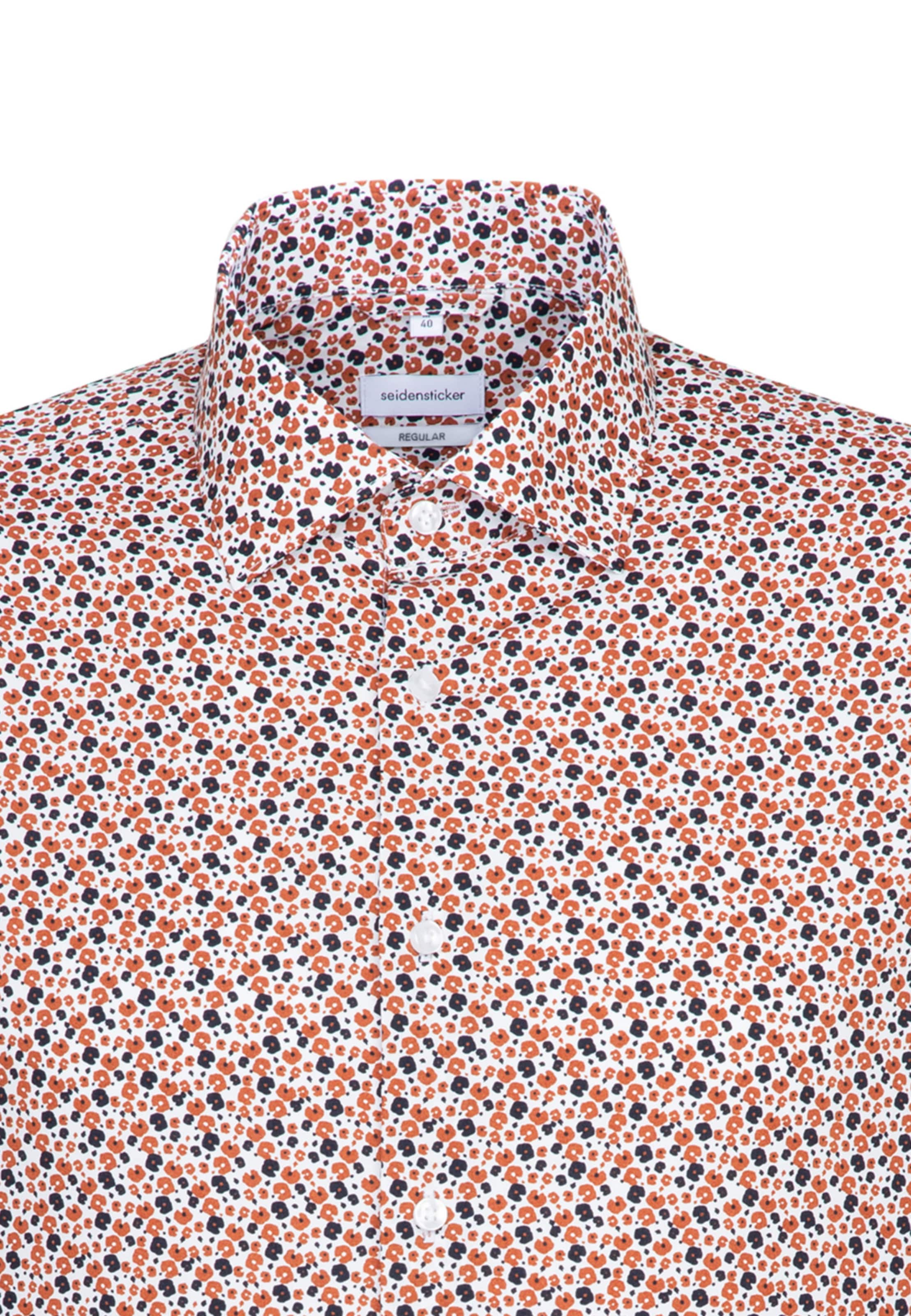 Männer Hemden SEIDENSTICKER Hemd in Mischfarben, Orange - WE11376