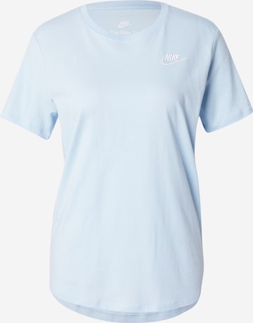 T-shirt 'Club Essential' Nike Sportswear en bleu : devant