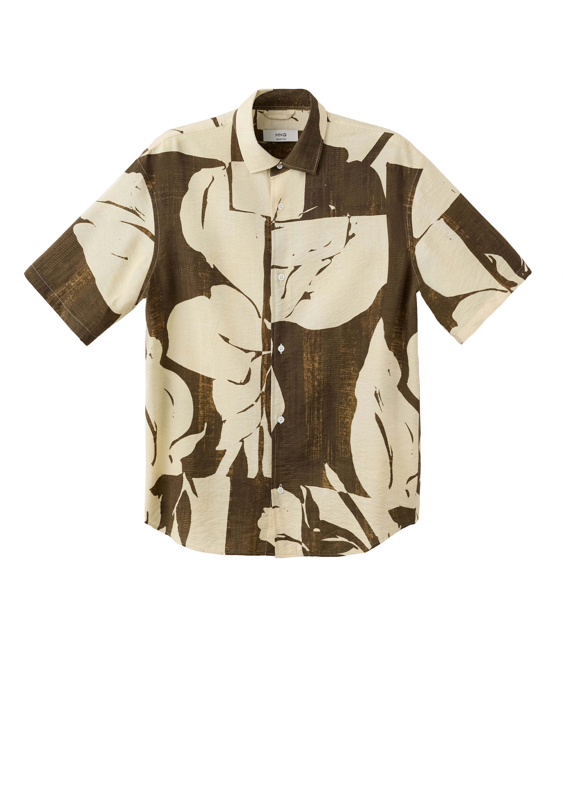 MANGO MAN Regular fit Риза 'NARCISO' в бяло: отпред