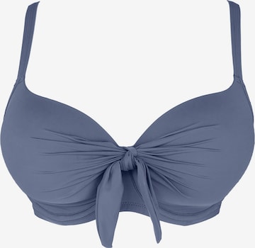 SugarShape T-shirt Bikini Top 'Valencia' in Blue: front