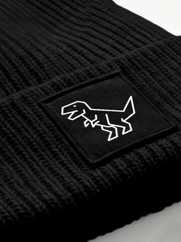 Neverless Beanie 'Polygon T-Rex' in Black