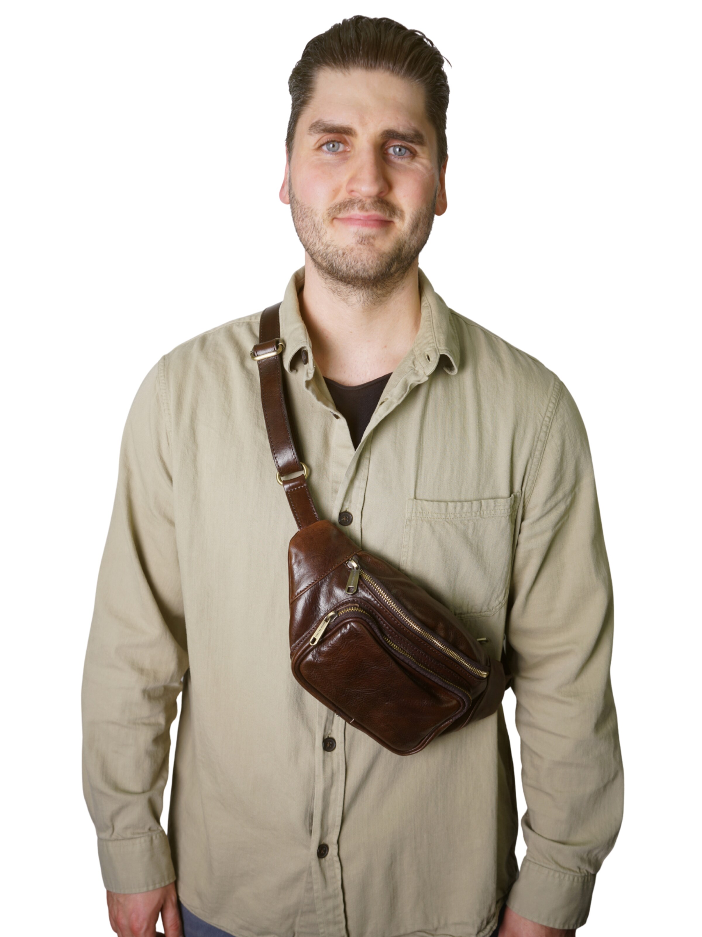 lePelou - Riñonera 'TINO' en marrón