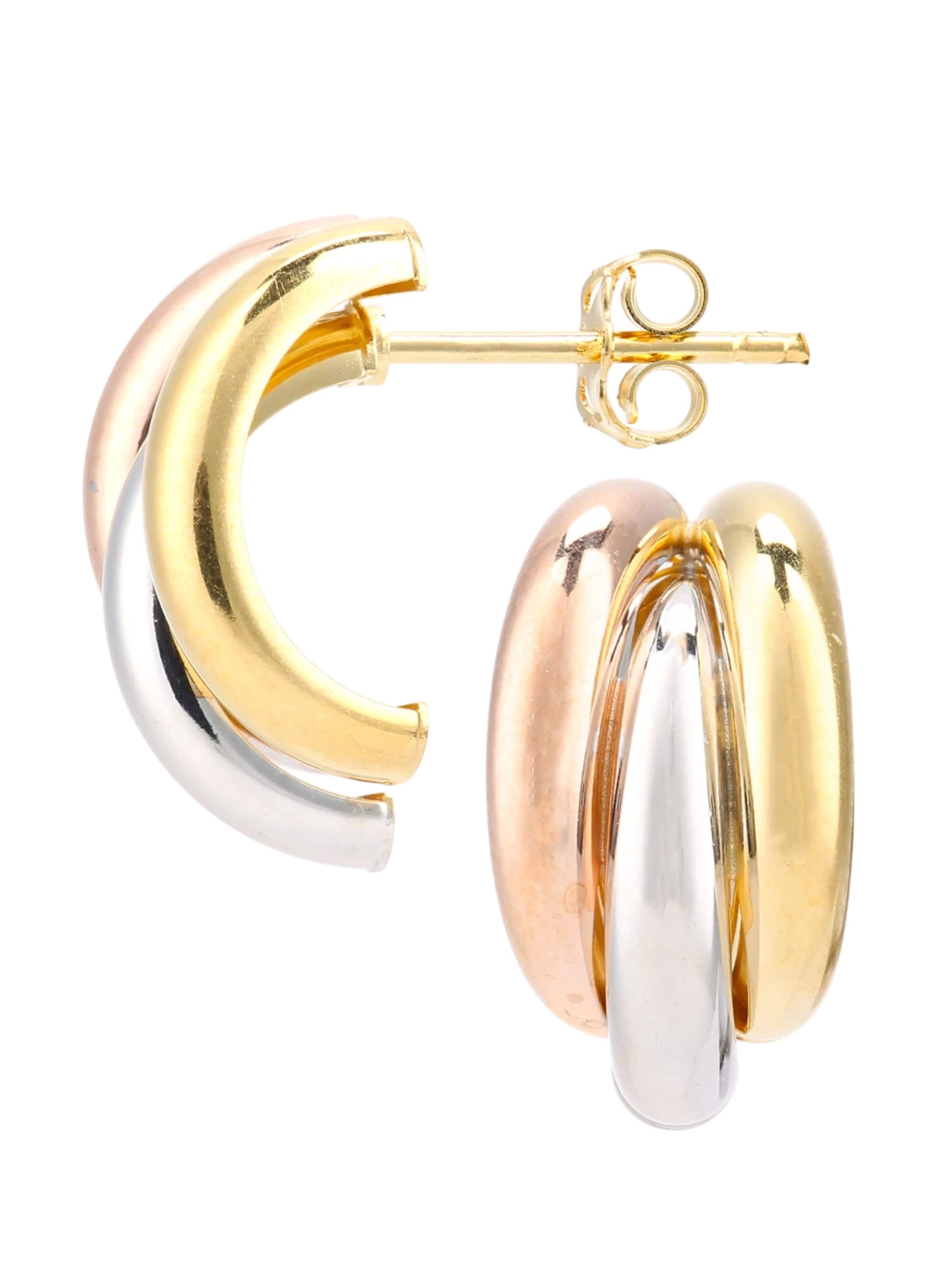 Vanlere Earrings 'Ohrstecker aus 375 Gelbgold' in Gold: front