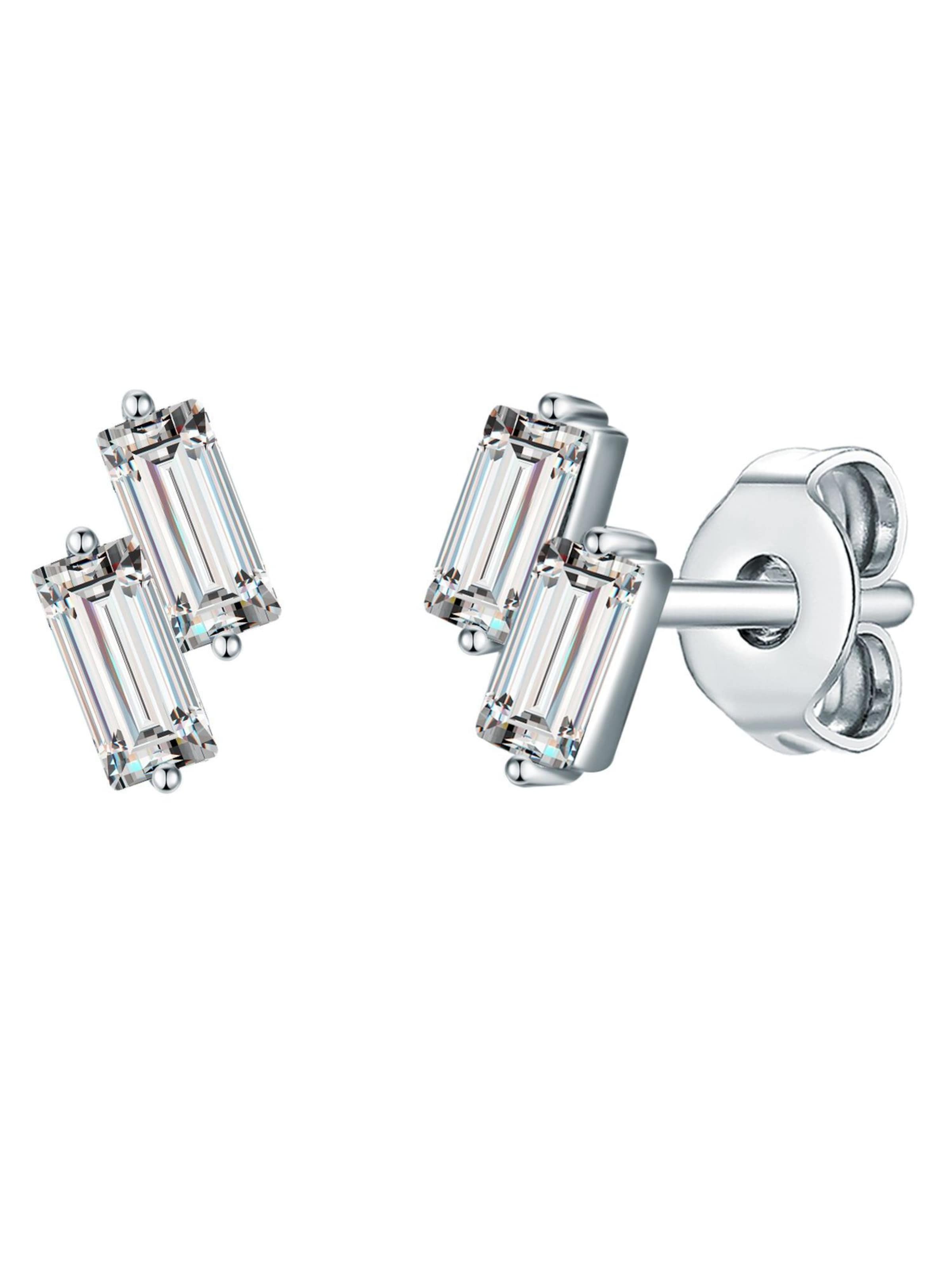 Boucles d'oreilles Lulu & Jane en argent : devant