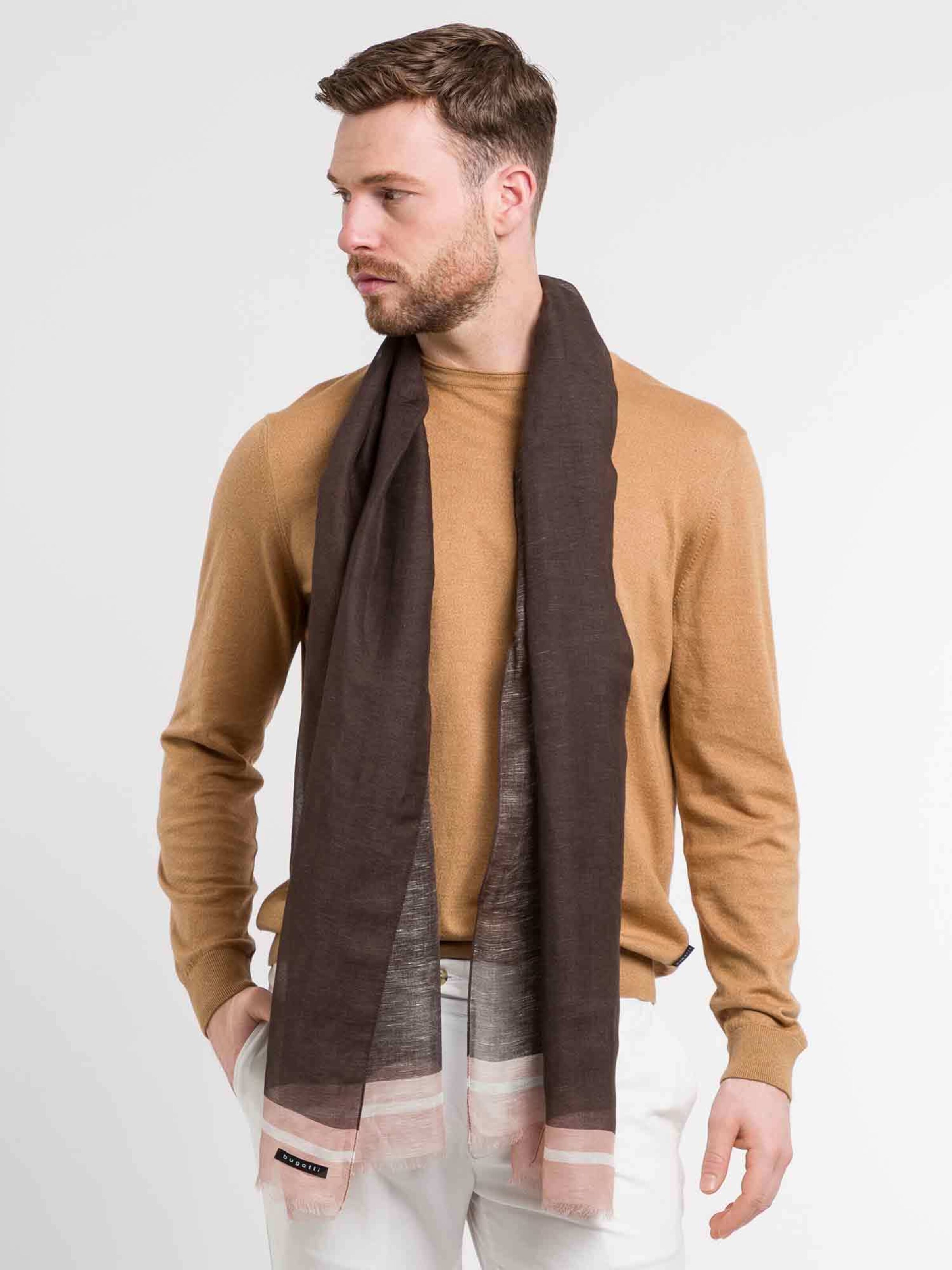 bugatti Schal in Braun: Vorderseite