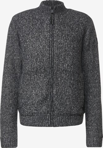 Street One MEN Knit Cardigan in Grey: front