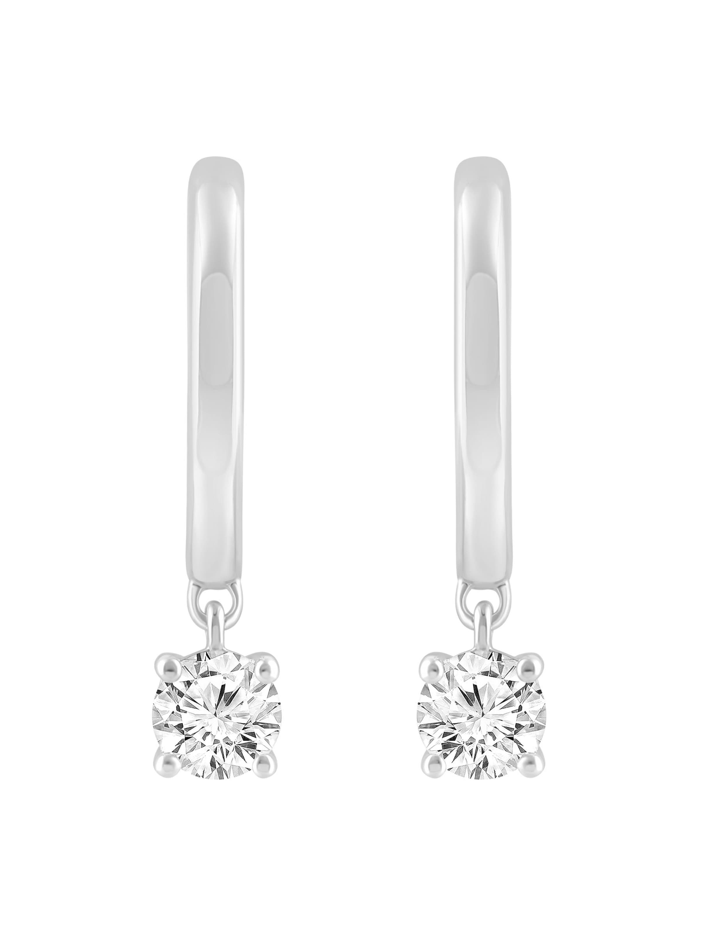 ETHISHER DIAMANTEN Earrings in Silver: front