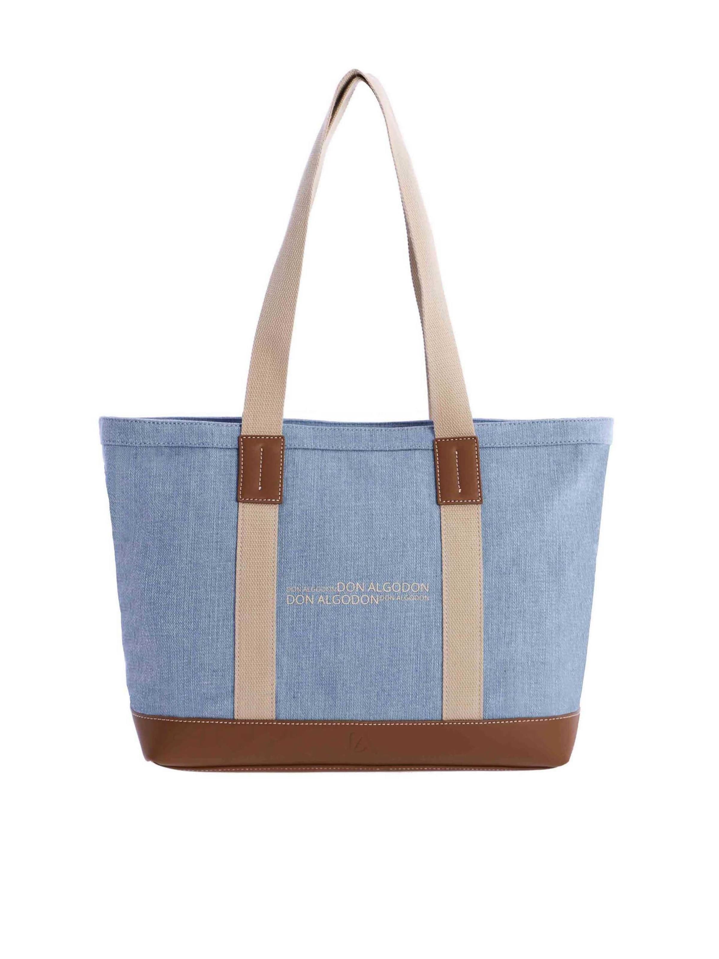 Don Algodon - Shopper 'Tabarca' en azul: frente