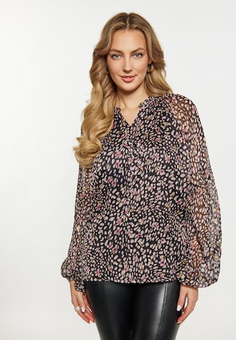 faina Blouse in Zwart: voorkant