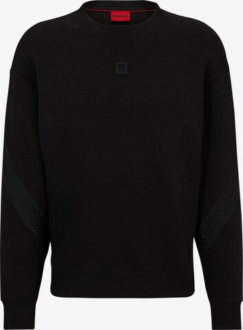 HUGO Sweatshirt 'Dettles' i svart: framsida