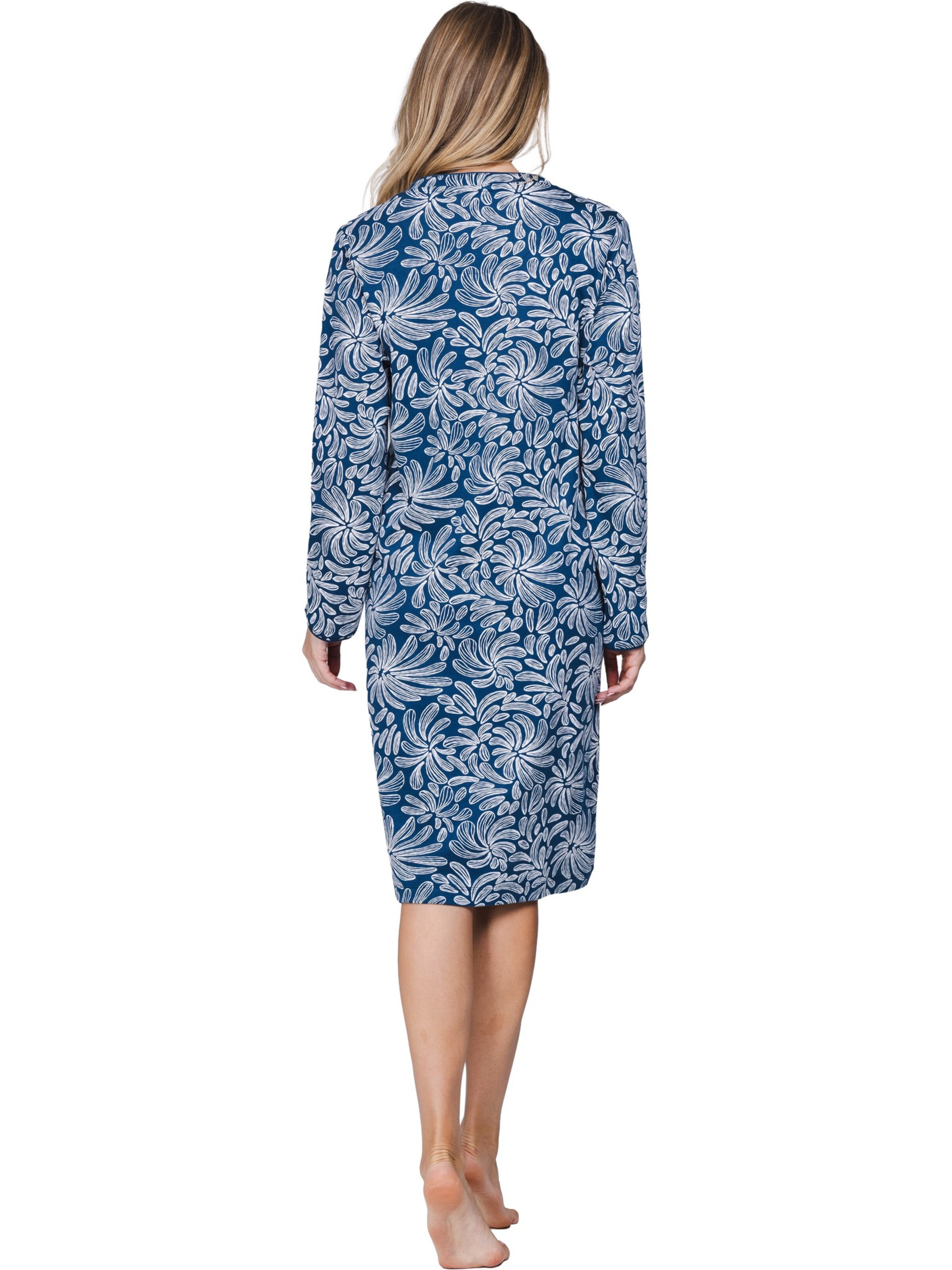 Chemise de nuit 'Nordic Bloom' Pastunette en bleu