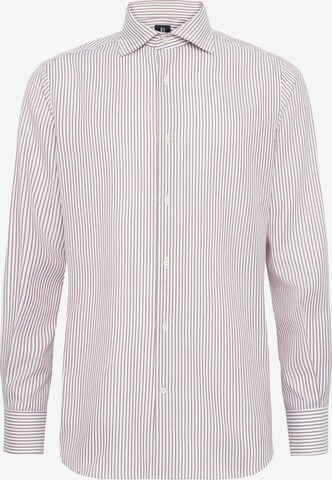 Coupe regular Chemise business Boggi Milano en blanc : devant