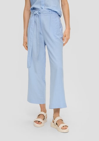 Wide Leg Pantalon s.Oliver en bleu : devant