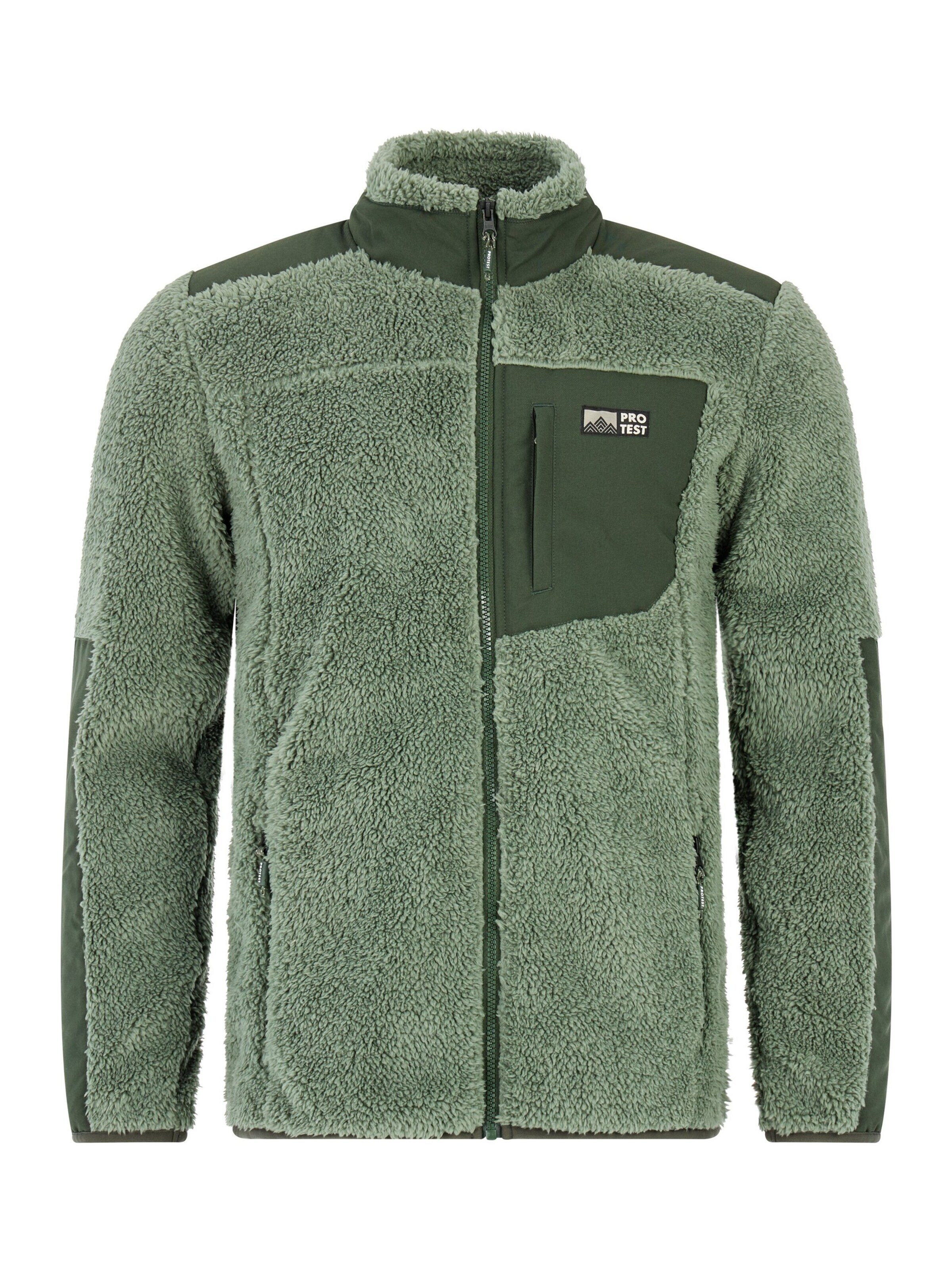 PROTEST Fleece jas 'PRTBleaker' in Groen: voorkant
