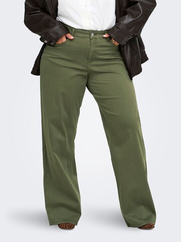 ONLY Carmakoma Wide leg Broek 'MADISON ' in Groen