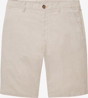 Pantalon chino TOM TAILOR en beige : devant