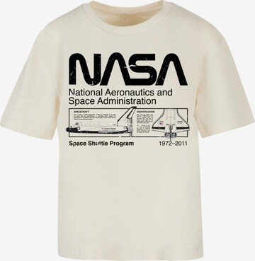 F4NT4STIC T-Shirt 'Classic Space Shuttle' in Beige: predná strana