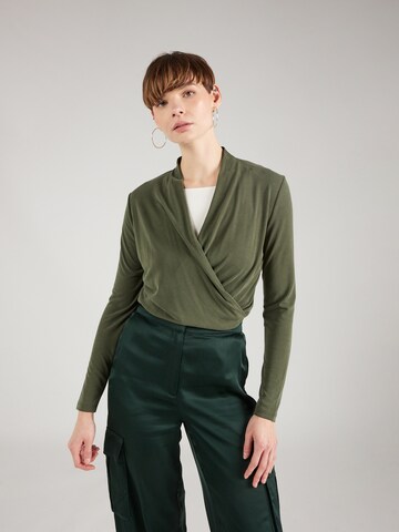 SOAKED IN LUXURY - Blusa 'Columbine' em verde: frente