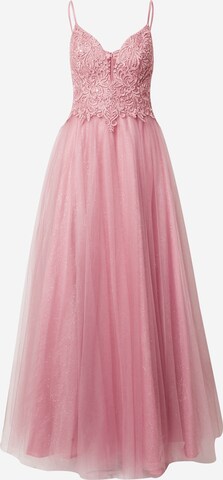 Robe de soirée Laona en rose : devant