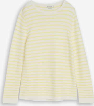TOM TAILOR Tröja 'Ottoman' i gul: framsida